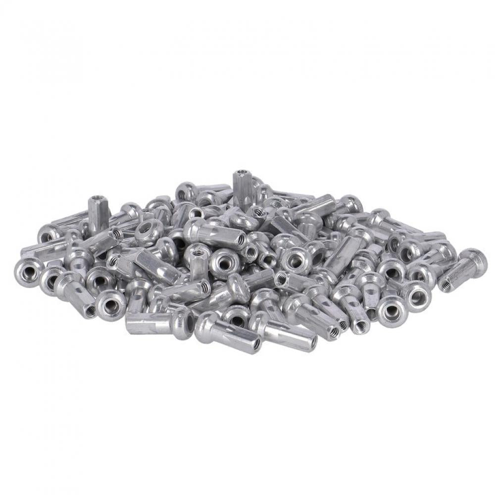 DT SWISS Hidden Fahrradnippel 2.0x12mm, 100 Stück, silber eloxiertes Aluminium