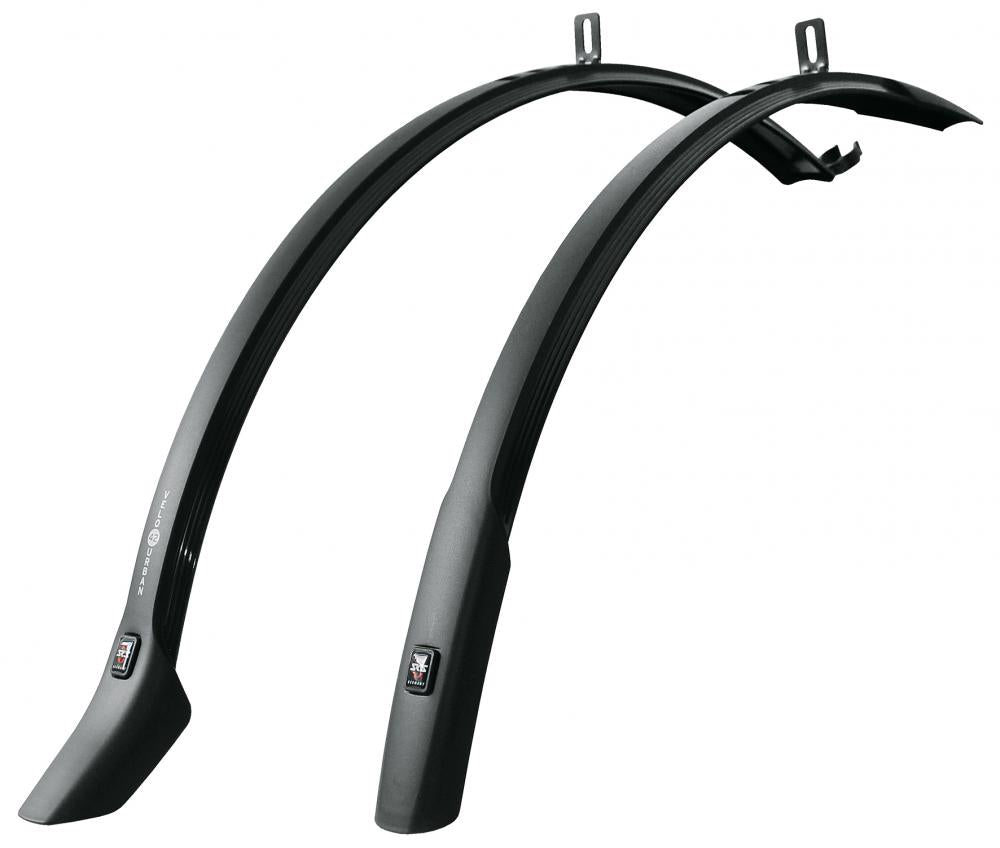 SKS Velo 42 Urban Steckbleche 28 Zoll, schwarze Kunststoff-Schutzbleche für City- und Trekkingräder ohne Streben.