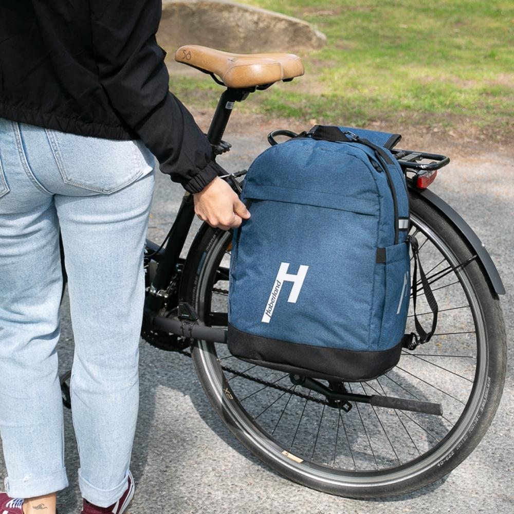 Haberland Bike-Rucksack Lucky Active + schwarz - wasserdichter Bike-Alltagsbegleiter mit 20 L Volumen