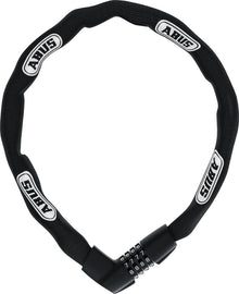 ABUS Tresor 1385/110 Kettenschloss - 7 mm Vierkantstahl, 110 cm, Zahlencode, Sicherheitslevel 7, schwarz