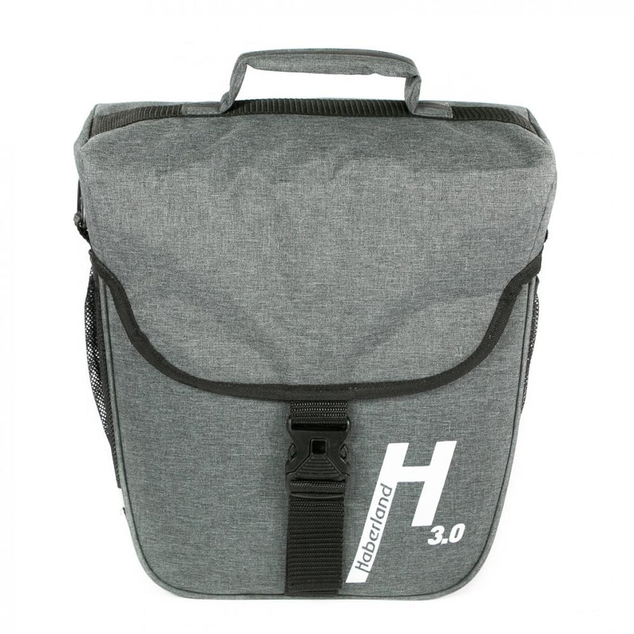 Haberland Einzeltasche 14l Basic 3.0 grau - praktische Gepäckträgertasche für Alltag und Tour