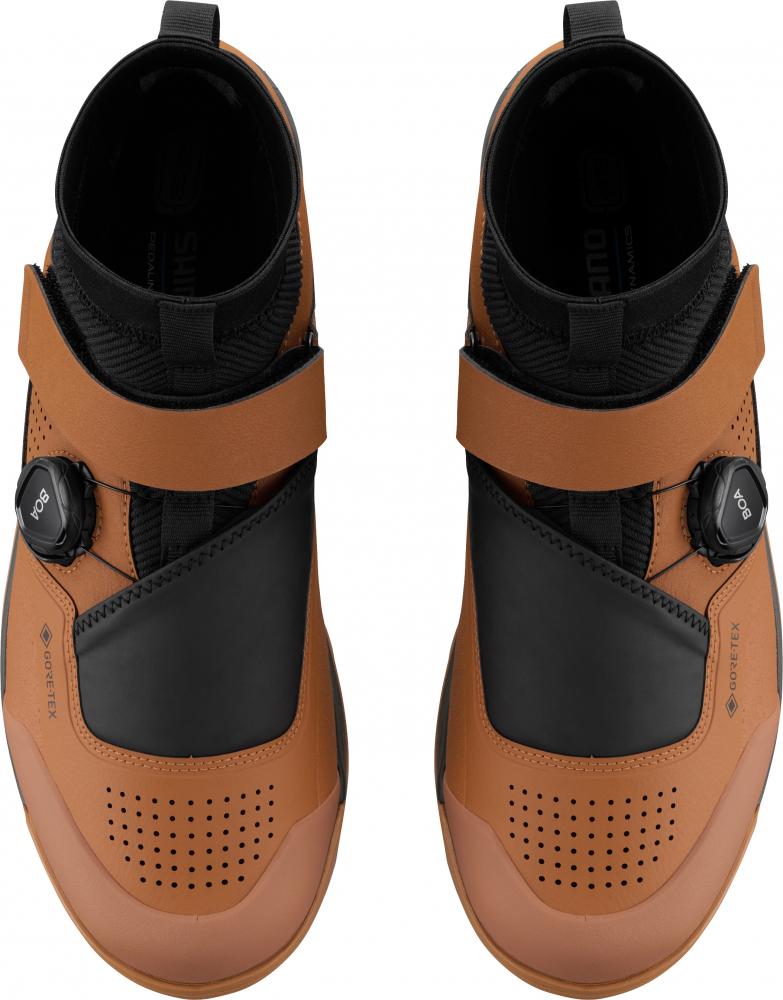 SHIMANO Fahrradschuhe GE900GTX Herren/Damen MTB SPD Größe 42 Braun - wasserdichte Gravity/Enduro Schuhe
