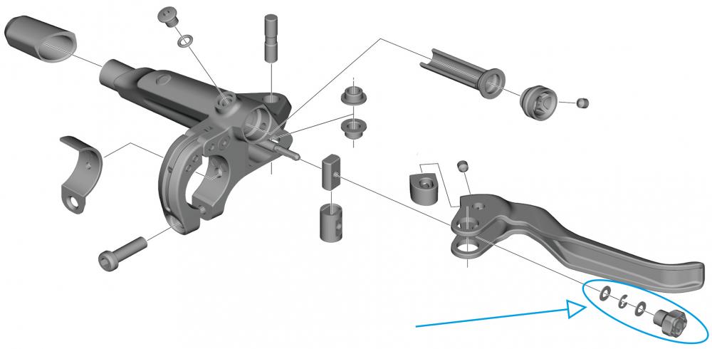 SHIMANO Griffweiteneinstellung BL-U8000 - Einstellschraube für Bremshebel (ca. 1 g)