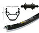 Bike-Parts Laufrad Hinterrad 28x1.75 Alunabe schwarz Schraubkranz Schnellspanner 36-Loch Exal ZX 19 schwarz silber Nirosta-Speichen schwarz