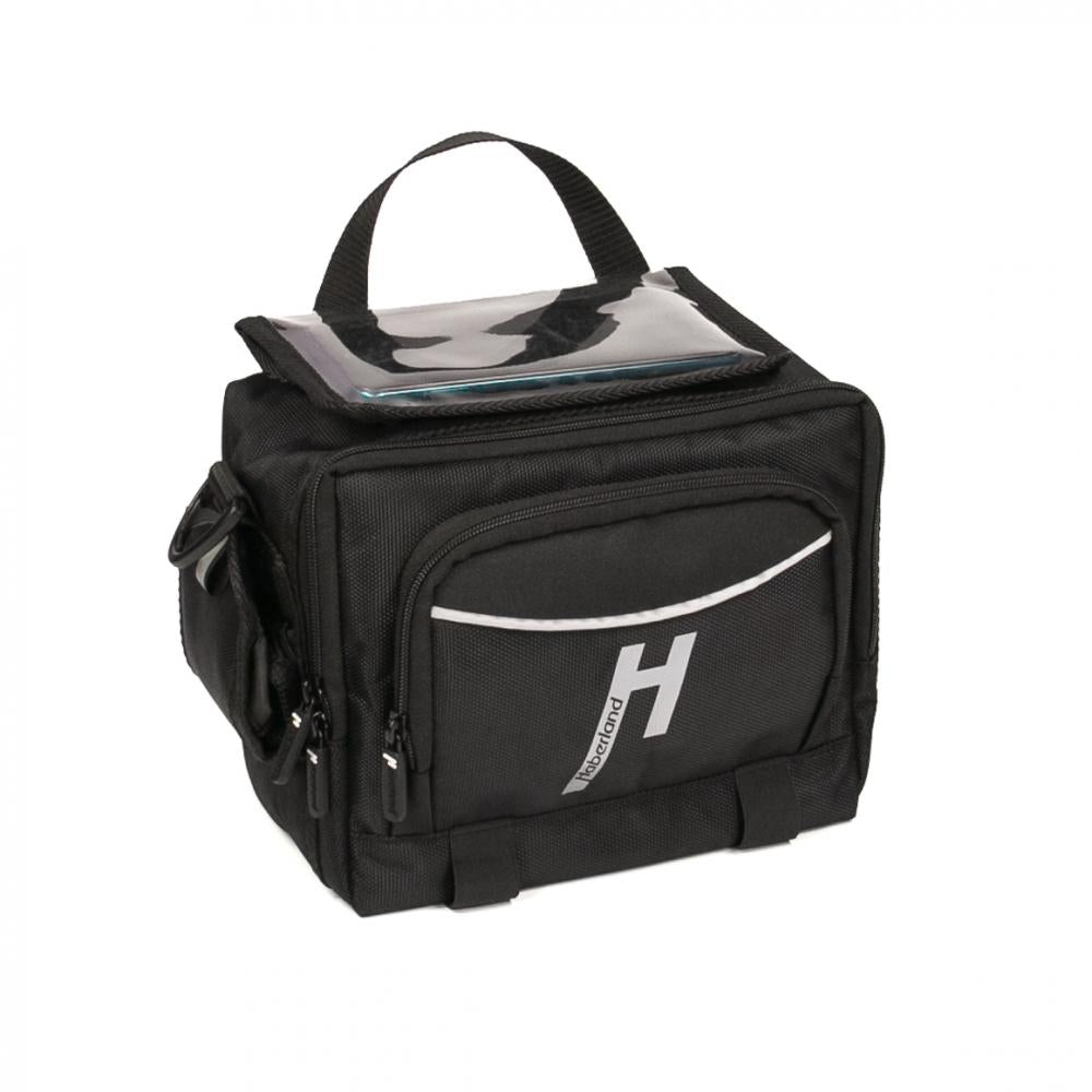 Haberland Lenkertasche 6l Bottle schwarz - praktische Fronttasche mit KLICKfix