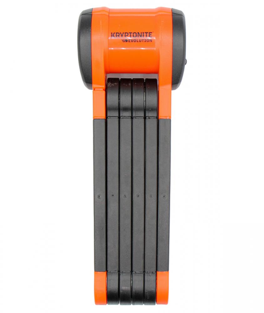 Kryptonite Evolution 790 Faltschloss, orange-schwarz, 90cm, gehärteter Stahl, Sicherheitsstufe 7/10.