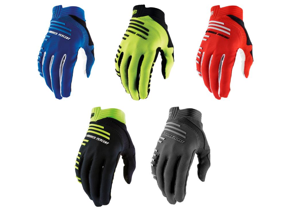 100% R-Core Gloves S Fluo Yellow - Downhill-Handschuhe mit maximalem Schutz und Grip