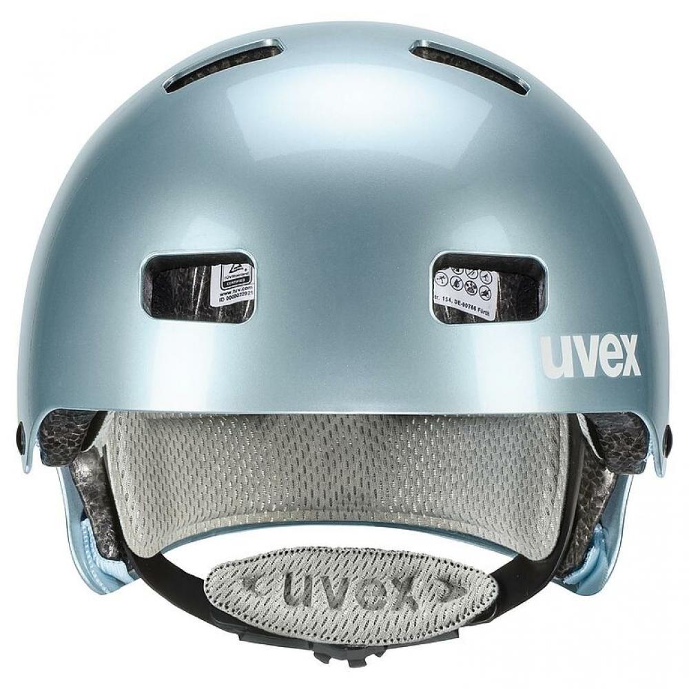 Uvex Kid 3 Kinder-Fahrradhelm Cloud-White 51-55 cm  robuster Hartschalenhelm mit EPS-Innenschale, 10 Belüftungsöffnungen, IAS Größenanpassung, Monomatic Verschluss, waschbare Polster