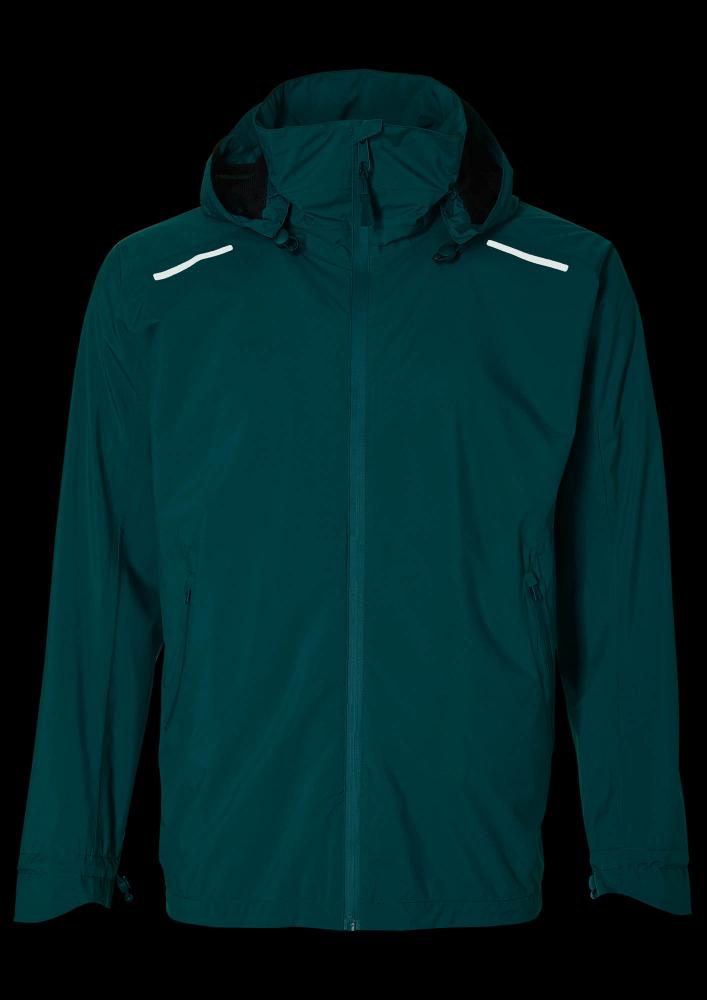 Basil Skane Herren Regenjacke teal green L - wasserdicht & atmungsaktiv (10.000 WP/MVP), T-Fabric mit DWR-Beschichtung, ergonomischer Schnitt, reflektierend & helmtauglich