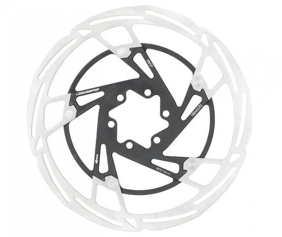 Jagwire Bremsscheibe Pro LR2 6-Loch 180 mm - Leichte Edelstahl-Bremsscheibe mit Aluminium-Spider