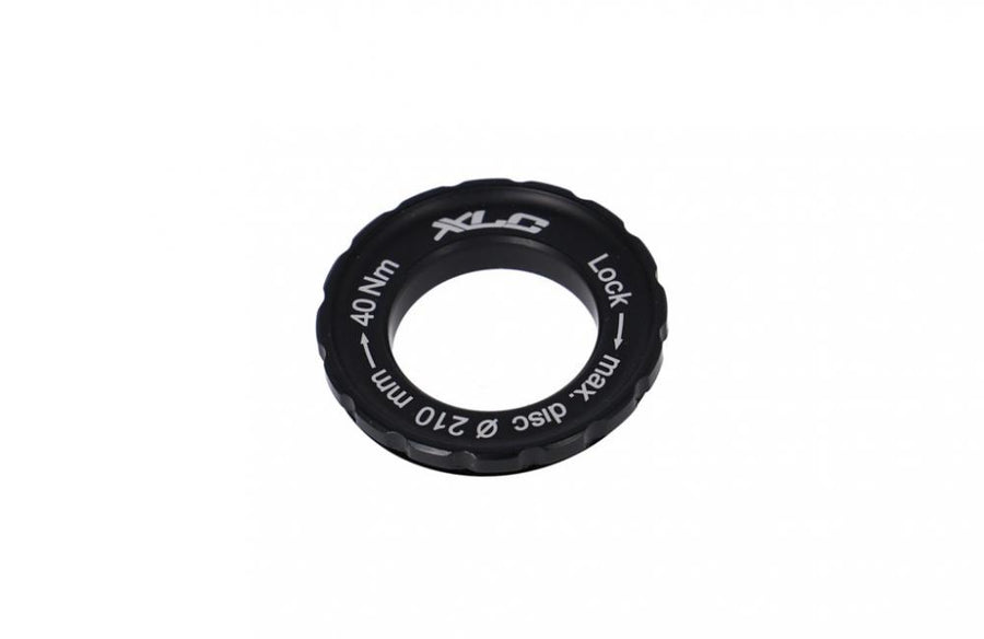 XLC Lockring Thru Axle schwarz, 40 Nm, max. 210 mm Bremsscheibe.