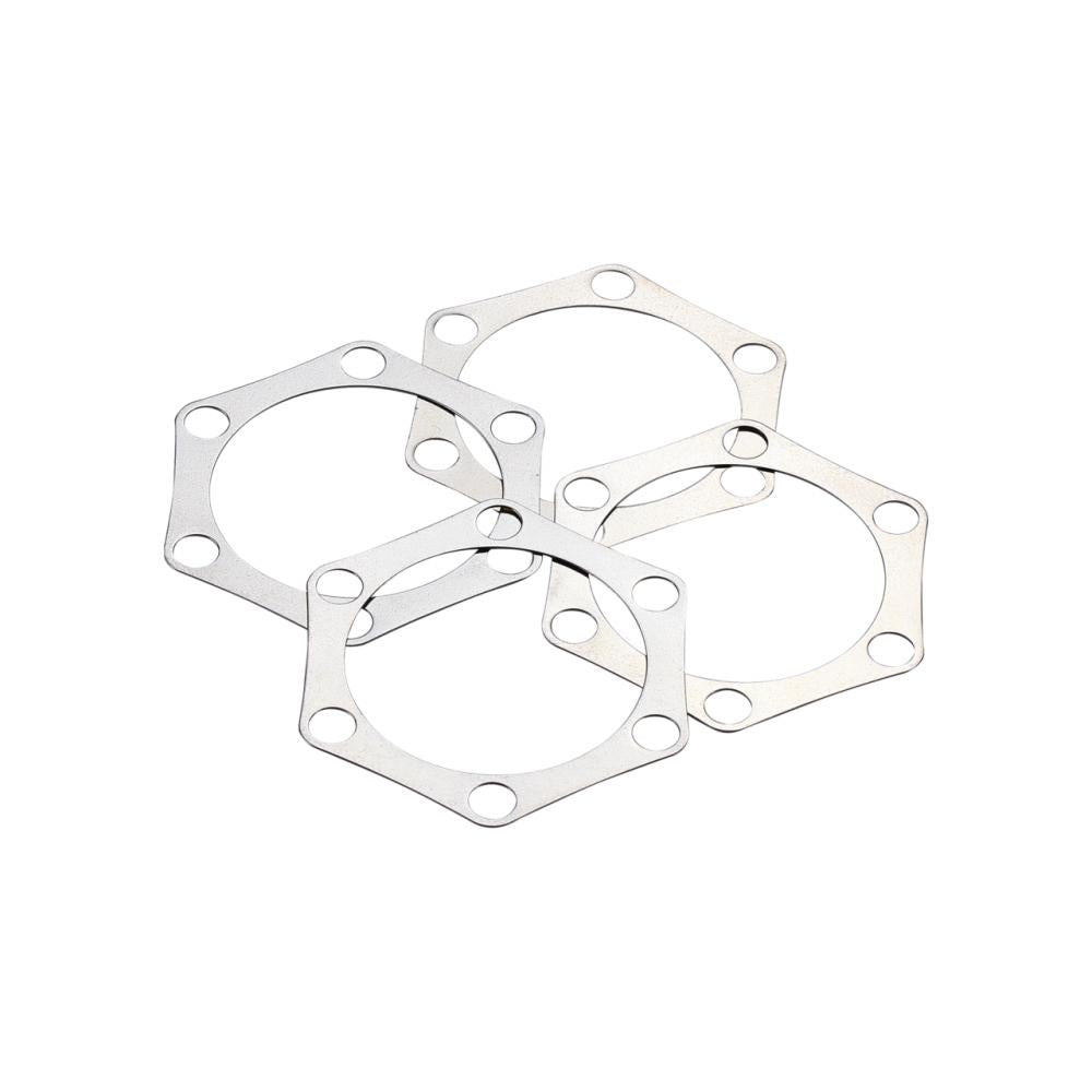 BBB Cycling Rotor 6-Loch Shimset 4-tlg 0,3 mm Silber/Rot - präzise Bremsscheiben-Zentrierung