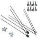SKS V-Strebenset 3,0 mm V2A schwarz gepulvert, 355 mm Länge, inklusive Secuclip und Befestigungsmaterial, passend für Bluemels Schutzblechsets