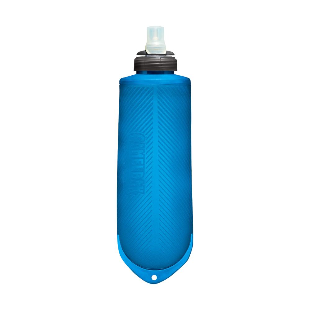 Quick stow Flask 620 ml - Faltbare Soft‑flasche, Big‑bite‑ventil, Hydroguard Antibakteriell, Spülmaschinenfest, Bpa‑frei, Blue