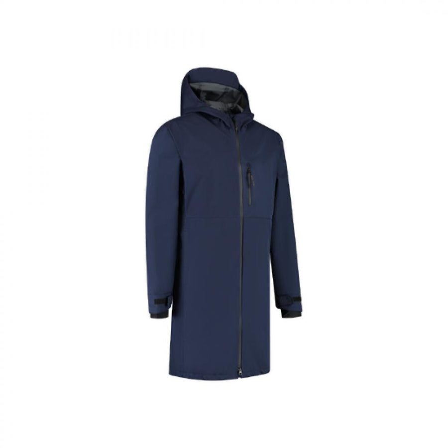 BBB Regenjacke Rainshield Parka L dunkelblau - wasserdicht, atmungsaktiv, verlängertes Rückenteil, verstellbare Kapuze, reflektierende Details, leicht verstaubar