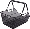 Retoure: CONTEC Hinterradkorb Mocca Multi, schwarz, 45x31x22 cm, engmaschiger Stahl, mit Federklappbügel, für Gepäckträger, sicherer Transport, modernes Design