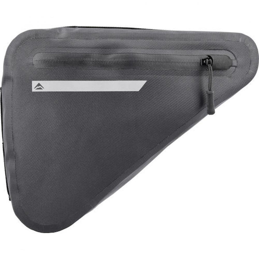 Merida Rahmentasche TRIANGLE STRIPE II 3 L Grau - wasserabweisende Rahmentasche mit Klettbefestigung