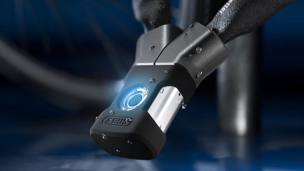 ABUS Yardo 7807F/110 Kettenschloss 110 cm  Fingerabdrucksensor, Ø7 mm, Sicherheitslevel 8, IP66/IP68