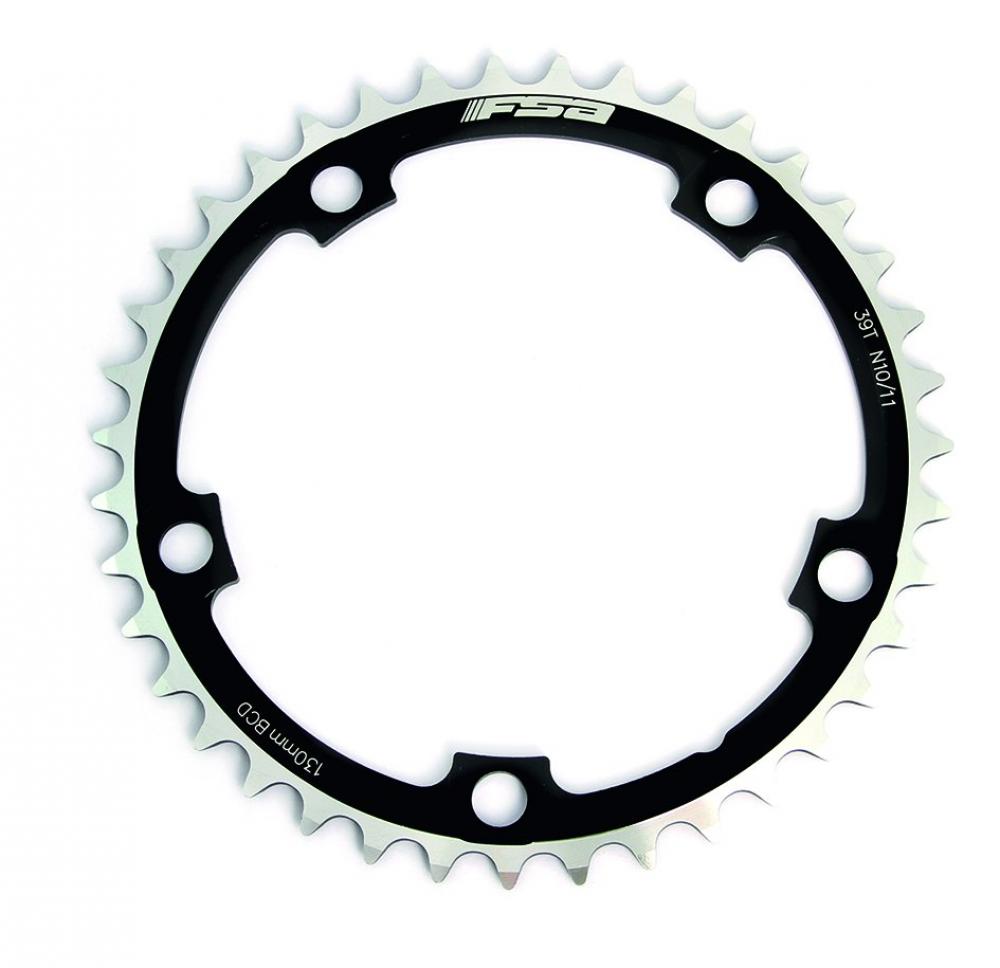 Kettenblatt Road Alloy 5-arm 2x 130 Mm X 39 T Schwarz/silber - Präzises Schalten Für Rennräder