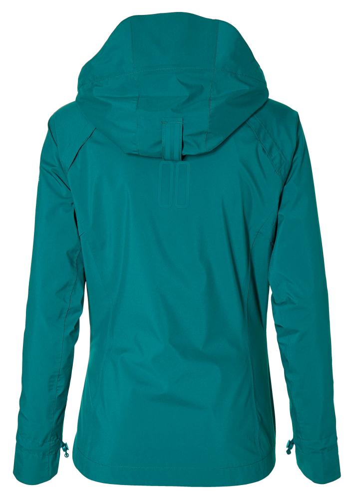 Basil Skane Damen Regenjacke teal green S - atmungsaktiv & wasserdicht (10.000 WP/MVP), T-Fabric mit DWR-Beschichtung, taillierter Schnitt, reflektierend & helmtauglich