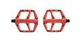 Look Trail Fusion Plattformpedale rot, Composite-Pedalkörper & Chromoly-Achse, 107×105 mm, 8 austauschbare Pins pro Seite,1 Paar