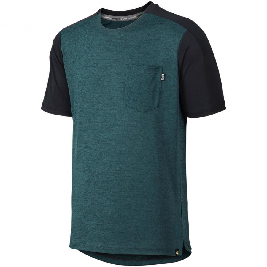 IXS Sports Division iXS Flow X Short Sleeve Kids Jersey KM Everglade/Black - atmungsaktives Trail-Trikot
