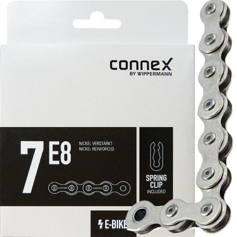 ConneX 7E8 1s Kette E-Bike 132 Glieder silber - robuste E-Bike-Antriebskette