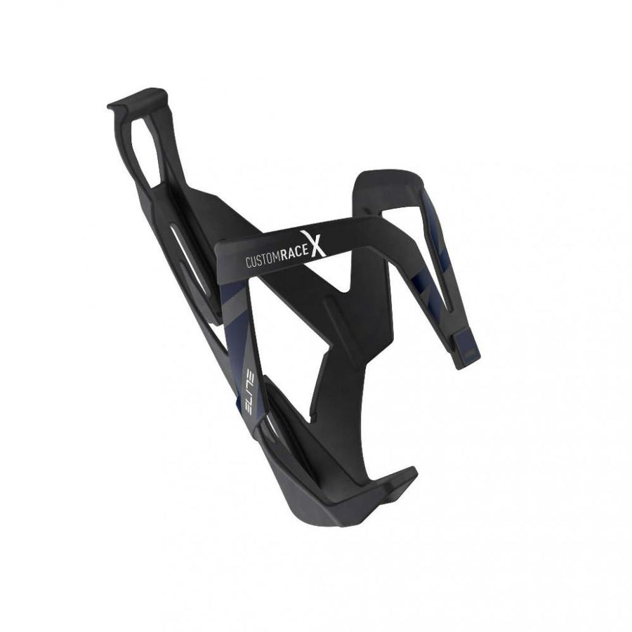 ELITE Custom Race X Flaschenhalter Schwarz/Blau Soft Touch - ultraleicht & vibrationsfrei