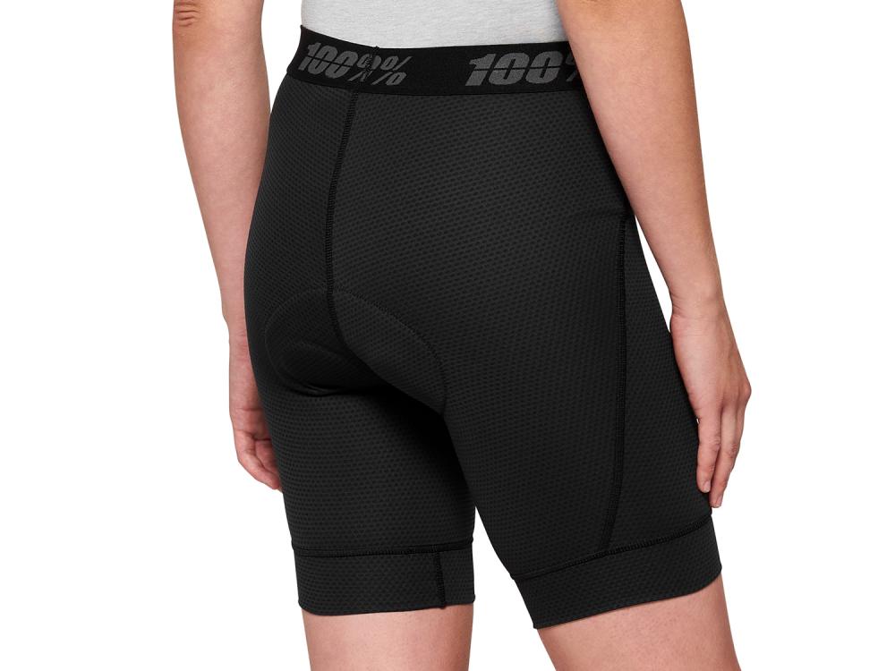 100% Ridecamp Women Short w/ Liner S black - komfortable MTB-Damenshorts für Trails