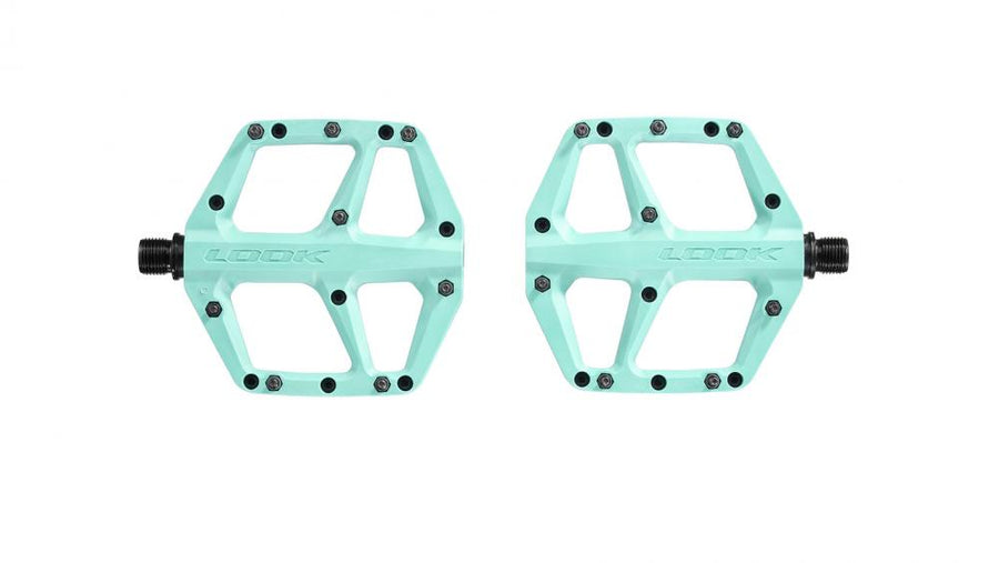 LOOK Trail Fusion MTB Plattformpedale, ice blue: hochwertige Flatpedale für Trail & All-Mountain