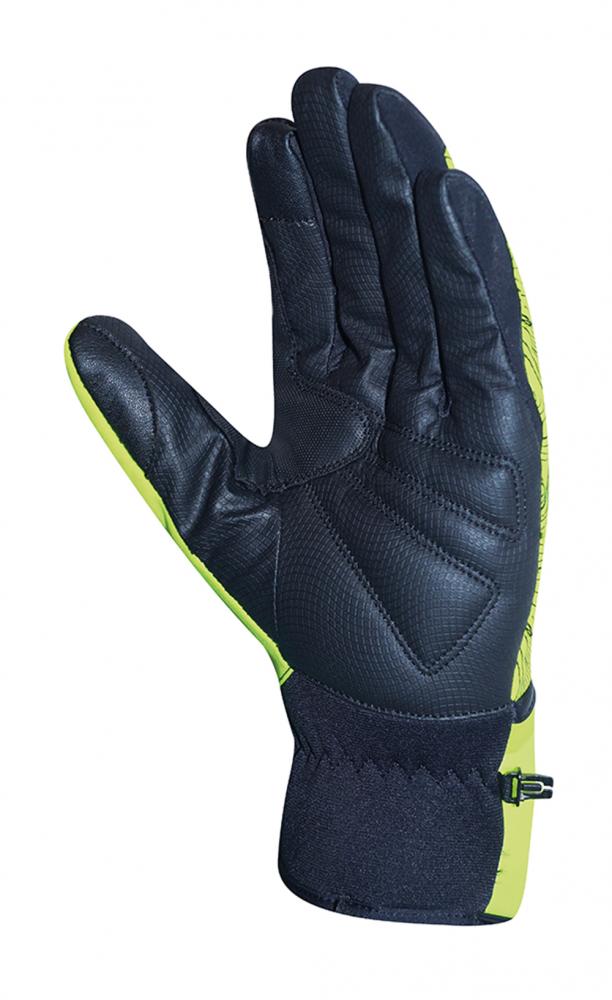 CHIBA Express+ - Radhandschuhe neongelb XS mit Regenüberzug und Gelpolsterung
