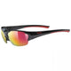 uvex blaze III Sportbrille black red, mit Wechselgläsern, 100% UV-Schutz, leichtem ergonomischem Rahmen, für Radsport, Laufen und Outdoor-Aktivitäten geeignet