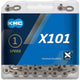 KMC X101 1s Kette 112 Glieder silber - robuste Singlespeed-Fahrradkette