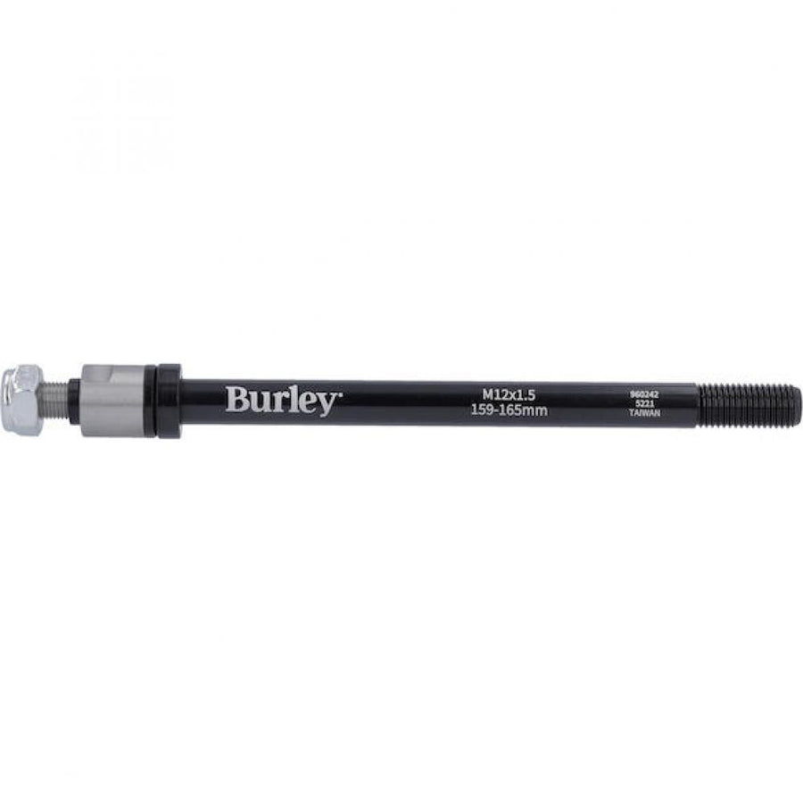 Burley Steckachse für Anhänger M12x1.5, 159-165 mm Schwarz - sichere Kupplung für Fahrradanhänger