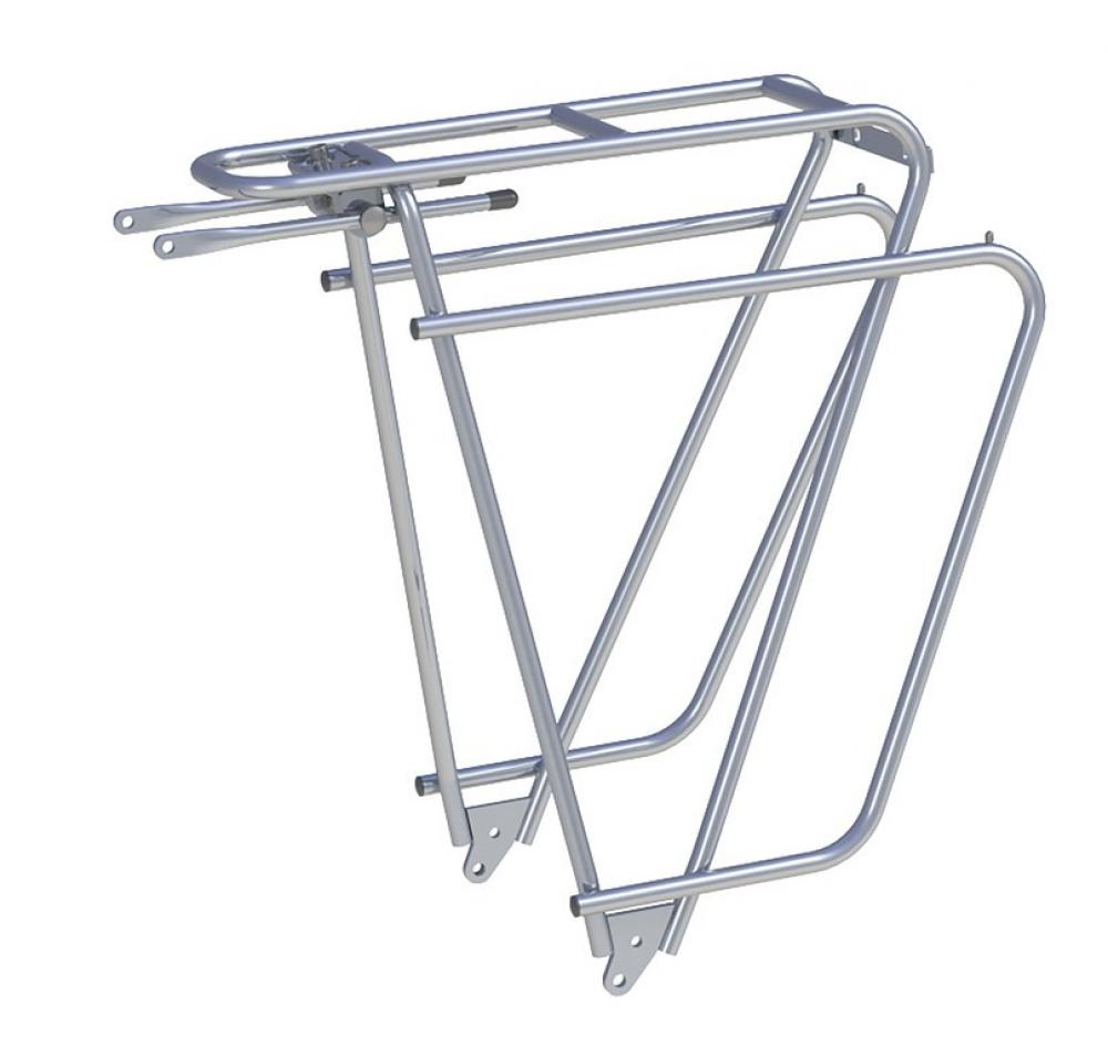 Tubus Gepäckträger LOGO CLASSIC 26-28 Zoll silber - stabiler Fahrrad-Heckträger