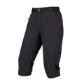 Endura Womens Hummvee ¾ Short mit Liner, Schwarz, XL, robuste MTB-Shorts mit Innenhose, atmungsaktiv, elastischer Bund, Reißverschlusstaschen