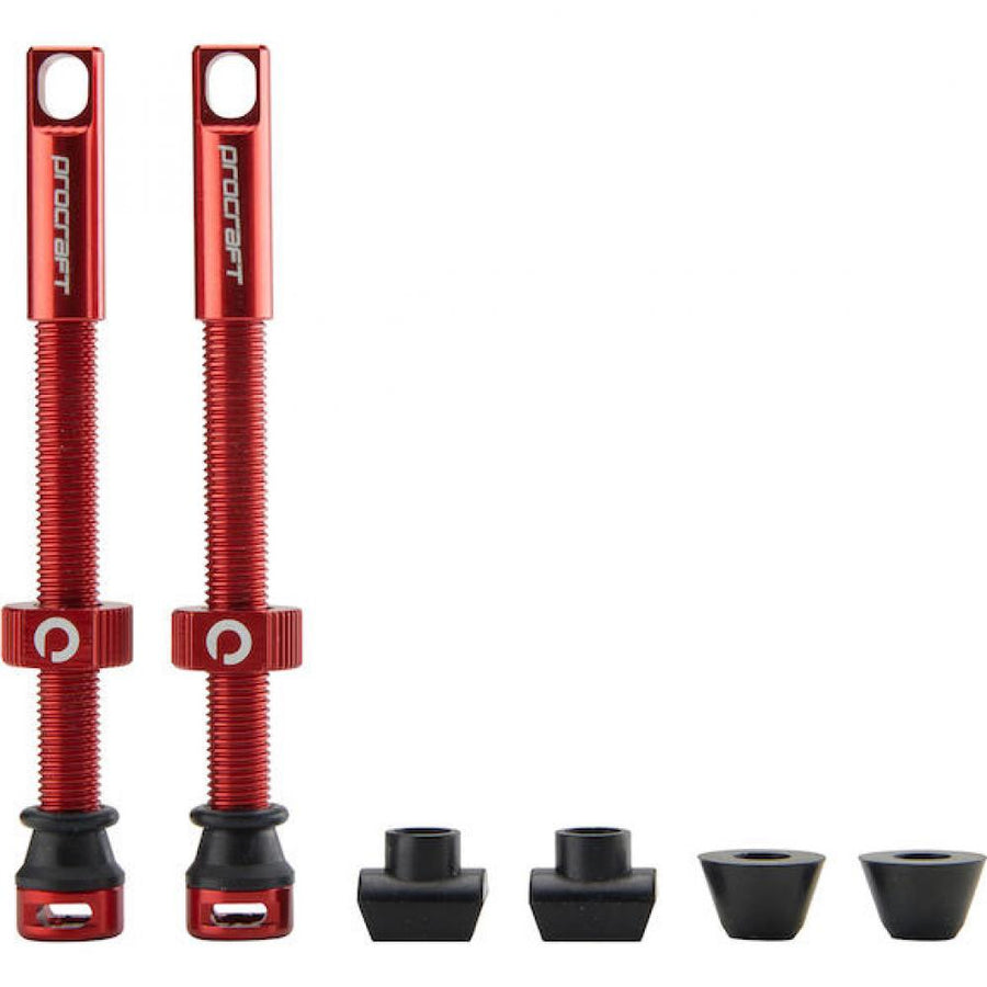 Procraft Tubeless-Ventile Procraft 60 mm Rot - leichte, dichte Tubeless-Performance