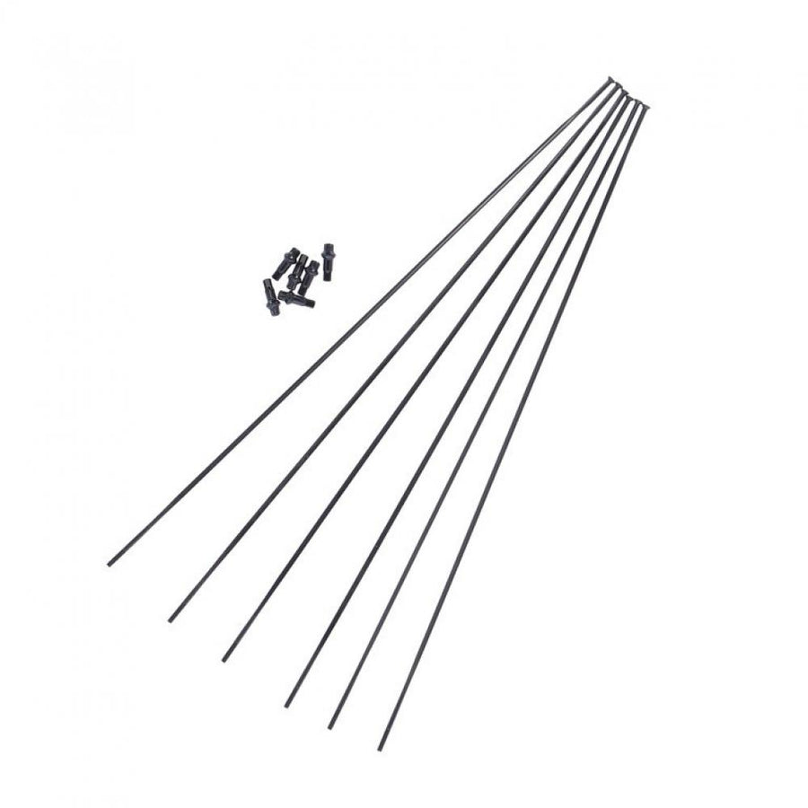 Schwarzes DT Swiss Speichenkit mit Fahrradspeichen und Nippeln für EXC1200 SPLINE 29" VR/HR.