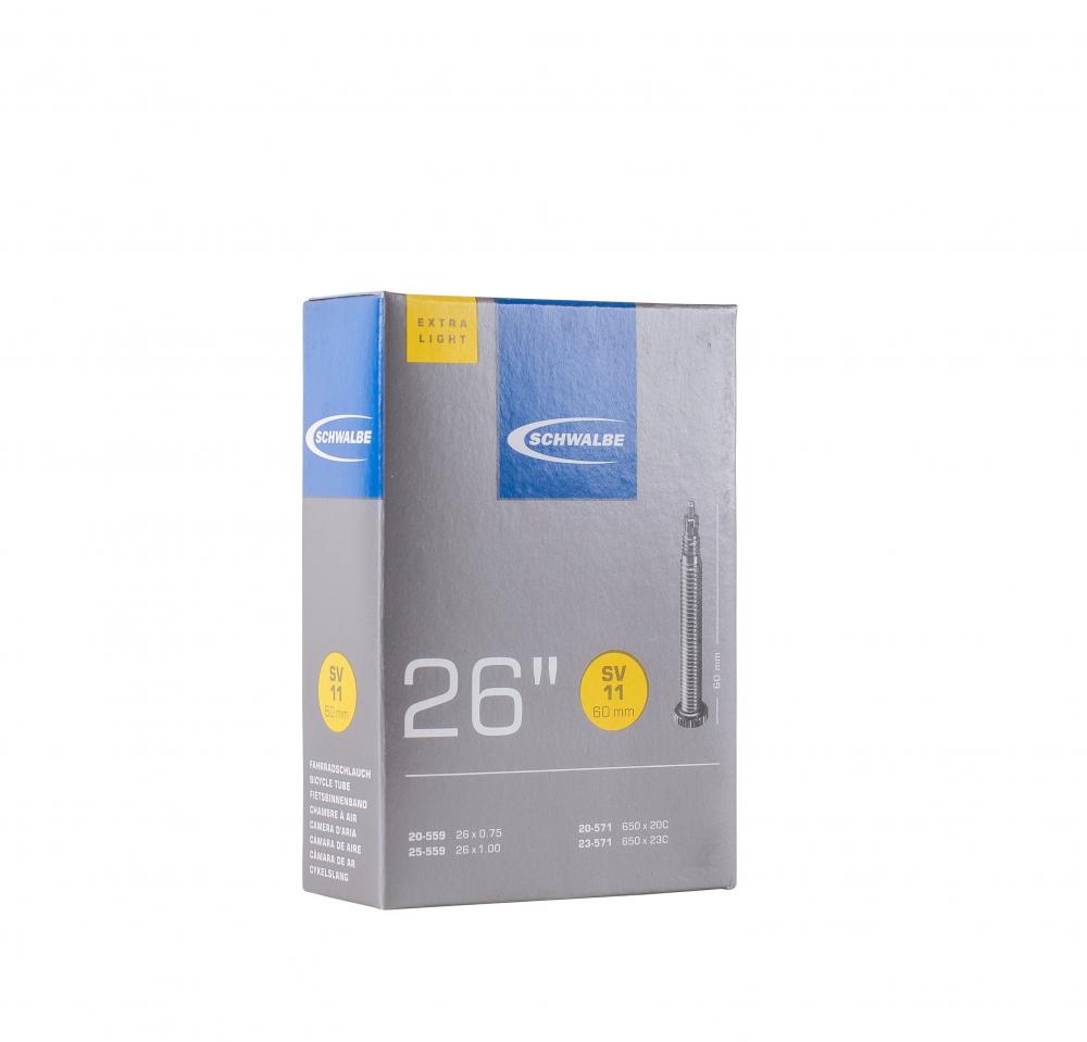 Schwalbe Schlauch SV11 extra leicht 26x0.75-1.00" (20-25-559/571) SV 60mm"