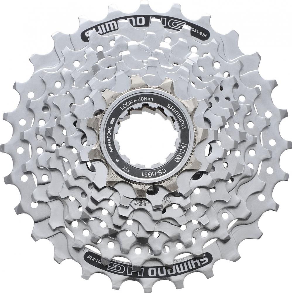 SHIMANO ALIVIO CS-HG51 8-fach Fahrrad Kassette, 11-28 Zähne, silber, für Trekking und MTB.