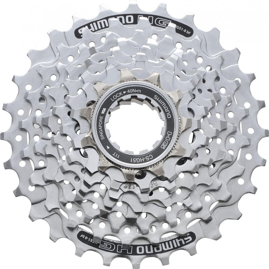 SHIMANO ALIVIO CS-HG51 8-fach Fahrrad Kassette, 11-28 Zähne, silber, für Trekking und MTB.