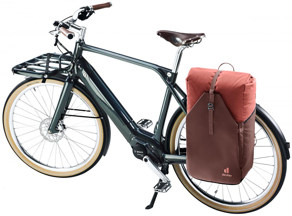 Deuter Xberg 25 Fahrradtasche Raisin-Caspia - 2-in-1 Rucksack & Hinterradtasche 25L