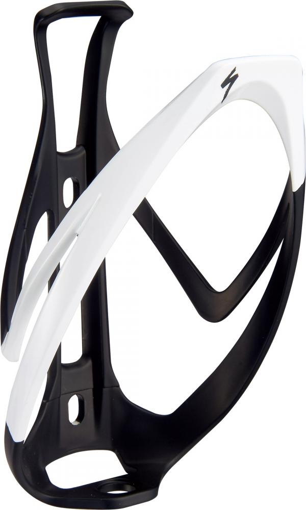 CAGE Flaschenhalter Specialized RIB CAGE II MATTE BLK/WHT One Size MATTE BLACK/WHITE - leichter Aero-Flaschenhalter