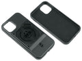 SKS COMPIT Cover iPhone 13 mini: Robuste schwarze 2K-Schutzhülle mit COMPIT-Halterung in zwei Produktansichten.