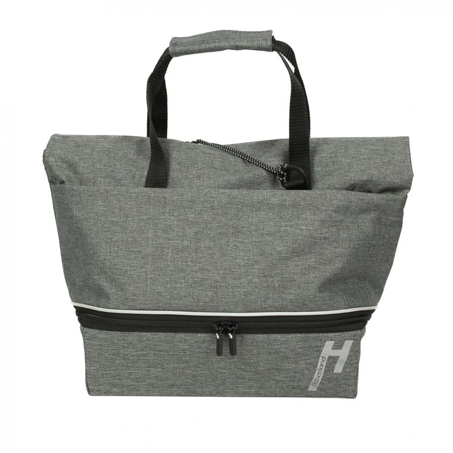 Haberland Gepäckträgeraufsatztasche Lena grau - praktische Racktime 1.0 Transportlösung