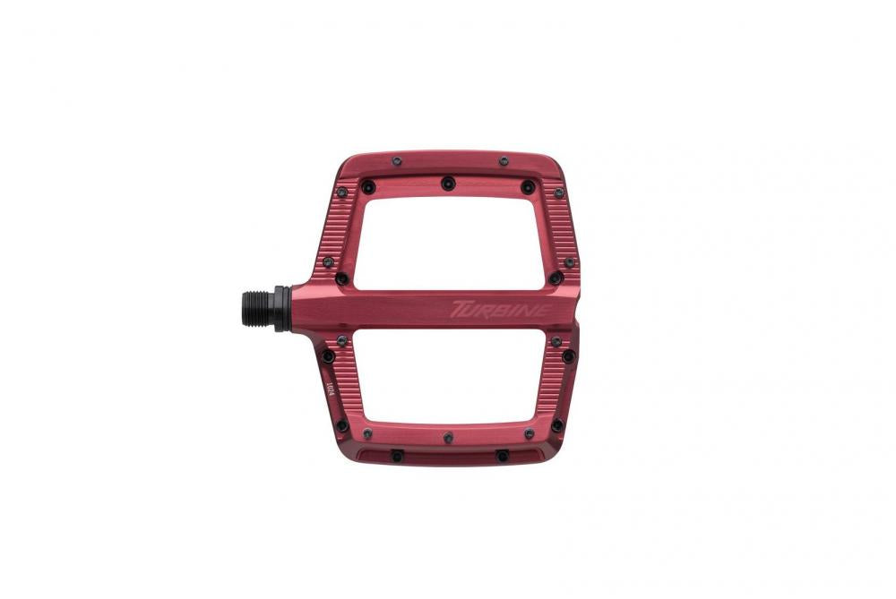Rotes Race Face Turbine Plattform-Pedal, leichtes Fahrrad Flat-Pedal.