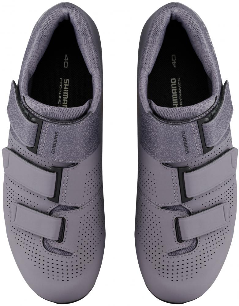 SHIMANO Fahrradschuhe RC102W Damen Road SPD-SL Größe 42 Lila - Einstiegs-Rennradschuhe mit Klettverschluss