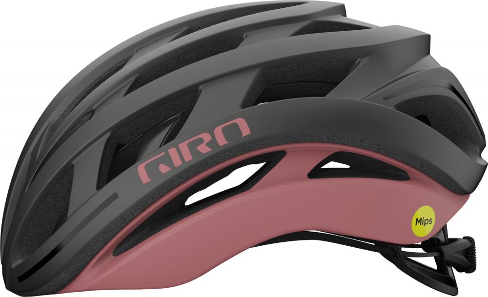 Giro Helios Spherical Helm, Matte Metallic Coal/Dusty Rose, S (51-55 cm), MIPS, Top-Belüftung, Roc Loc 5 Air, Ionic+ -Polster, Gravel & Rennrad