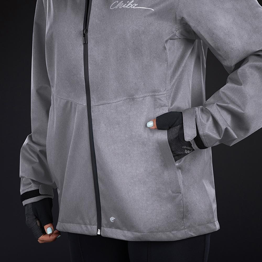 CHIBA Rainjacket Damen - wasserdicht, atmungsaktiv, XXL, hellgrau