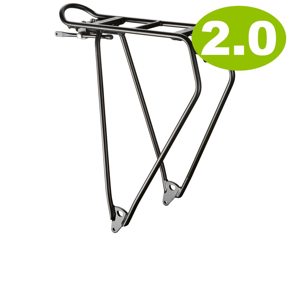 racktime Lightit 2.0 Gepäckträger 28 schwarz â Leichter Aluminium-Fahrradgepäckträger - Snapit 2.0 kompatibel max. 25 kg Traglast für 28 Räder ca. 610 g